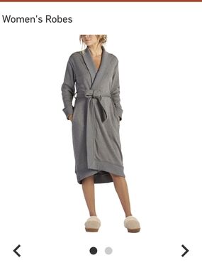 UGG Women's Karoline Grey Shawl Robe with Belt